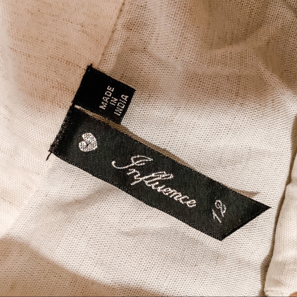 NWOT Cream Linen Button Down Midi Skirt - Picture 4 of 4